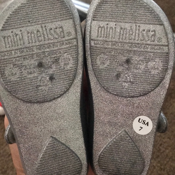 NEW Mini Melissa silver cat shoes. - Picture 2 of 4